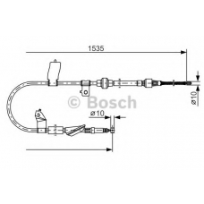 1 987 482 085 BOSCH Трос, стояночная тормозная система