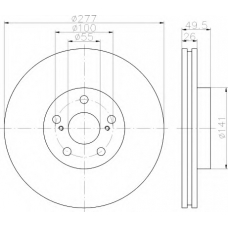 8DD 355 111-621 HELLA Тормозной диск