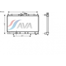 MT2122 AVA Радиатор, охлаждение двигателя