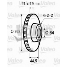 186438 VALEO Тормозной диск