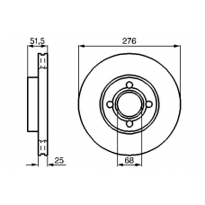 0 986 478 549 BOSCH Тормозной диск