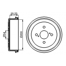 0 986 477 082 BOSCH Тормозной барабан