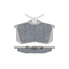 SP 113 SCT Комплект тормозных колодок, дисковый тормоз