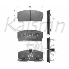 D0008 KAISHIN Комплект тормозных колодок, дисковый тормоз