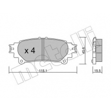 22-0939-0 METELLI Комплект тормозных колодок, дисковый тормоз