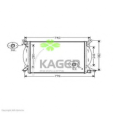 31-0039 KAGER Радиатор, охлаждение двигателя