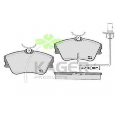 35-0504 KAGER Комплект тормозных колодок, дисковый тормоз