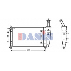 081100N AKS DASIS Радиатор, охлаждение двигателя