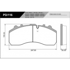 PD/116-K20_CV Advanced FRAS-LE Комплект тормозных колодок, дисковый тормоз