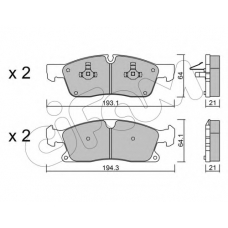 822-927-4 CIFAM Комплект тормозных колодок, дисковый тормоз