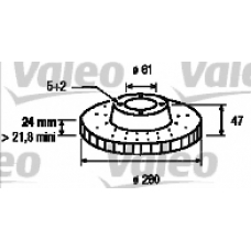 186715 VALEO Тормозной диск