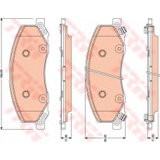 GDB1781 TRW Комплект тормозных колодок, дисковый тормоз