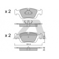 BPBM-1005 AISIN Комплект тормозных колодок, дисковый тормоз