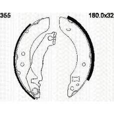 8100 16355 TRIDON Brake shoes