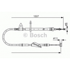 1 987 477 995 BOSCH Трос, стояночная тормозная система