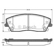 0 986 TB2 886 BOSCH Комплект тормозных колодок, дисковый тормоз