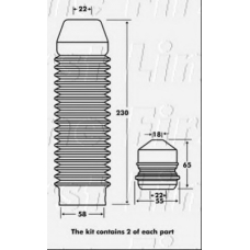 FPK7078 FIRST LINE Пылезащитный комплект, амортизатор