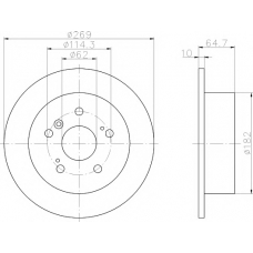 8DD 355 105-091 HELLA PAGID Тормозной диск