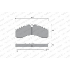 151-1985 WEEN Комплект тормозных колодок, дисковый тормоз