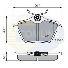 CBP01095 COMLINE Комплект тормозных колодок, дисковый тормоз