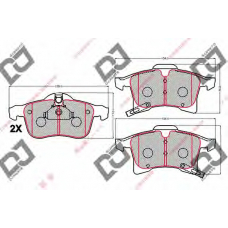 BP2133 DJ PARTS Комплект тормозных колодок, дисковый тормоз