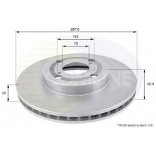 ADC01107V COMLINE Тормозной диск