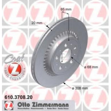 610.3708.20 ZIMMERMANN Тормозной диск