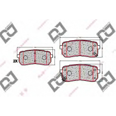 BP1596 DJ PARTS Комплект тормозных колодок, дисковый тормоз