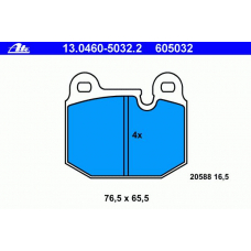 13.0460-5032.2 ATE Комплект тормозных колодок, дисковый тормоз