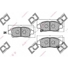 BP1007 DJ PARTS Комплект тормозных колодок, дисковый тормоз