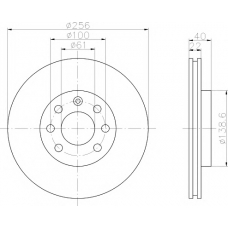 8DD 355 103-931 HELLA PAGID Тормозной диск