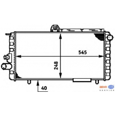 8MK 376 720-121 HELLA Радиатор, охлаждение двигателя