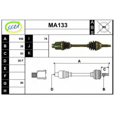 MA133 SERA Приводной вал