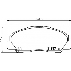 8DB 355 016-841 HELLA PAGID Комплект тормозных колодок, дисковый тормоз