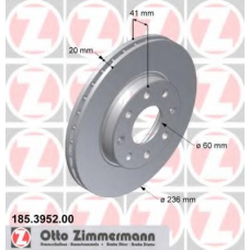 185.3952.00 ZIMMERMANN Тормозной диск