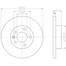 8DD 355 105-572 HELLA PAGID Тормозной диск