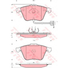 GDB1689 TRW Комплект тормозных колодок, дисковый тормоз