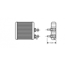 DN6139 AVA Теплообменник, отопление салона