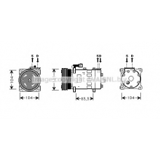 AUK156 Prasco Компрессор, кондиционер