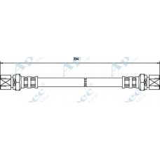 HOS3012 APEC Тормозной шланг