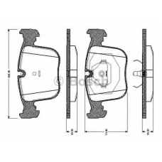 0 986 TB2 664 BOSCH Комплект тормозных колодок, дисковый тормоз