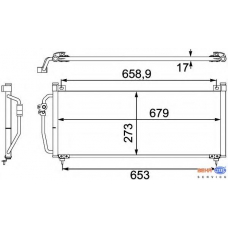 8FC 351 304-111 HELLA Конденсатор, кондиционер