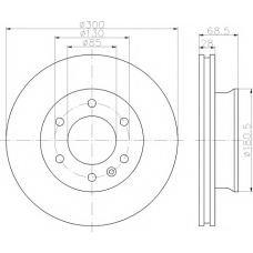 8DD 355 117-621 HELLA PAGID Тормозной диск