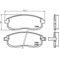 8DB 355 016-381 HELLA Комплект тормозных колодок, дисковый тормоз