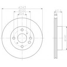 8DD 355 102-181 HELLA Тормозной диск