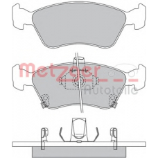 1170401 METZGER Комплект тормозных колодок, дисковый тормоз