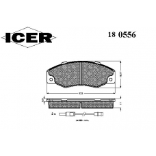 180556 ICER Комплект тормозных колодок, дисковый тормоз