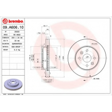 09.A606.10 BREMBO Тормозной диск