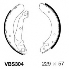 VBS304 MOTAQUIP Комплект тормозных колодок