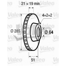 186235 VALEO Тормозной диск